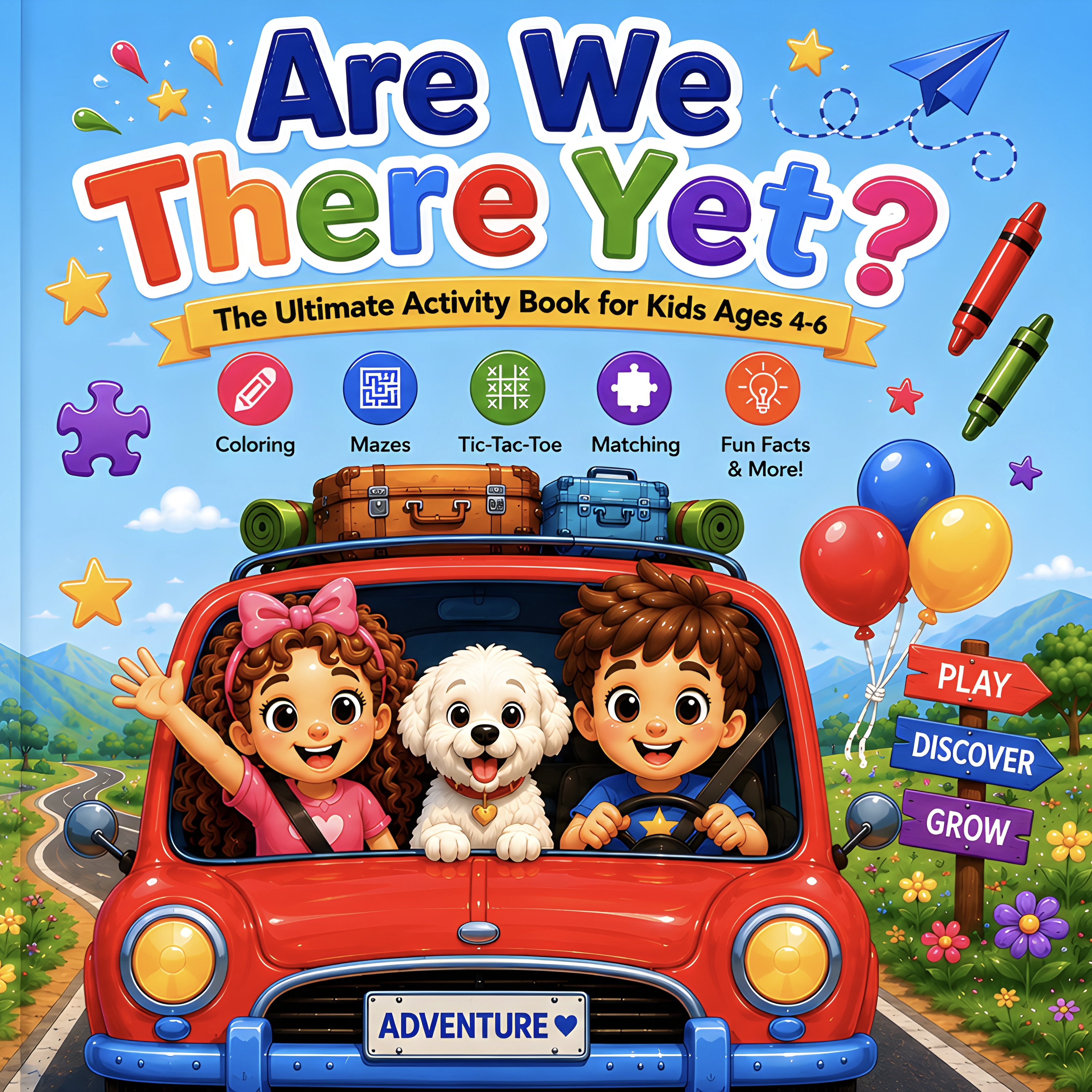 Are We There Yet? Activity Book cover, Ages 4 to 6